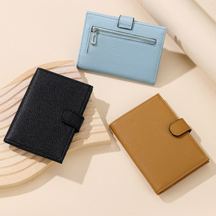 New puRFID Ultra-thin Passport Bag Multifunctional Wallet Ticket Holder Passport Certificate Wallet Storage Bag for Women