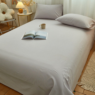 Thickened Brushed Cotton Bed Bed Sheets Single Piece Type a Maternal and Infant Grade 100 Cotton Dormitory Single Purple Quilt Bed Bed Sheets Three-Piece Set