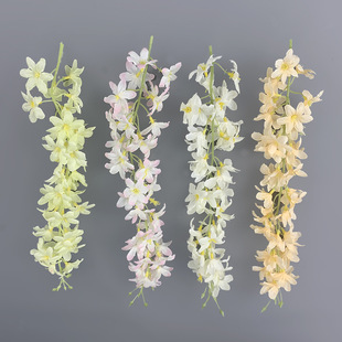 Simulation orchid string 37cm chain artificial flower diy lantern with flower wig headdress clothing decoration props Flower