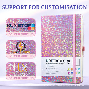 Factory direct notebook customization can be printed logo high color value leather thickened gypsophila strap record book