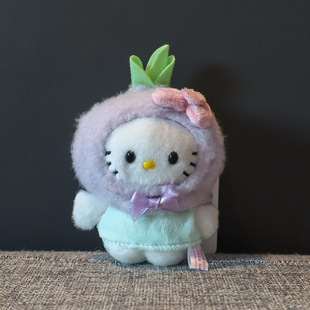 Japanese Cute Vegetable Kitty Bag Pendant Doll Plush Doll Hello kt Cat Bag Pendant Keychain