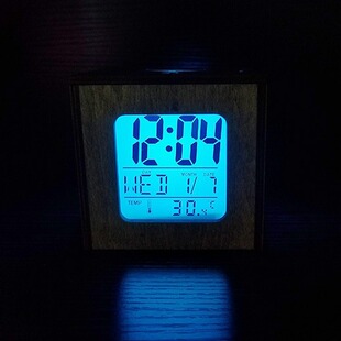 Foreign trade explosions Zelda wilderness interest 3D creative stereo led clock Wood alarm clock night light electronic clock