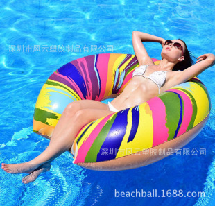Factory order inflatable pvc inflatable donut swimming ring water play Summer adult swimming ring water toys