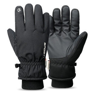Ski Gloves Winter Men's and Women's Cycling Outdoor Windproof fleece-lined Thickened Warm Gloves Waterproof Non-Slip Touch Screen Wear-Resistant