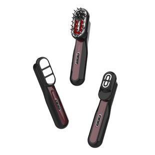 New Introduction Liquid Blue Red Light Microcurrent Hair Growth Comb Multi-functional EMS Microcurrent Anti-hair Loss Electric Massage Comb