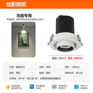 Telescopic rotating photo lamp clothing store shop background wall 98 display lamp embedded wall washing lamp factory direct supply