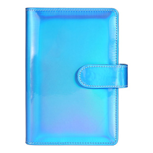 in stock Cross-border Foreign Trade A6 Colorful Binder Hand Book Laser Macaron PU Notebook Cash Budget Book