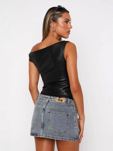2024 European and American New Women's Explosive Leather Vest