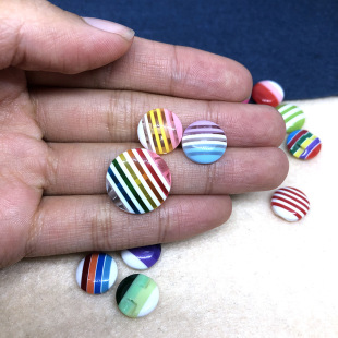 Colorful striped dark eye resin buckle candy rainbow button children's clothing cardigan shirt sweater autumn clothes button