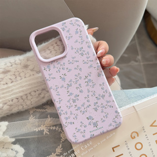 Purple Small Floral for Apple 16 Mobile Phone Case 15promax Korean Style Gentle iphone14 Small Fresh 13 Soft