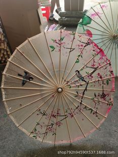 Ancient style oil paper umbrella wholesale can be drenched in the rain classical Hanfu dance umbrella brush tung oil performance catwalk photo prop umbrella
