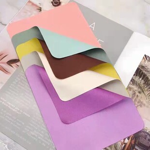 Glasses cloth double-sided two-color deerskin velvet microfiber Island wire wiping cloth high-grade professional cleaning cloth LOGO printing