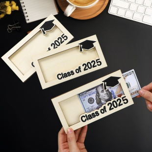 in stock Cross-border Wooden Graduation Season Party Gift Wallet Personality Money Holder ForGraduation