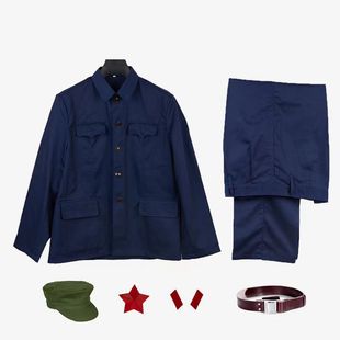 Factory Wholesale 65-Style Military Suit Men's Polyester Card Old Style Nostalgic Cadre Uniform Party Performance Clothing Green Military Uniform Women