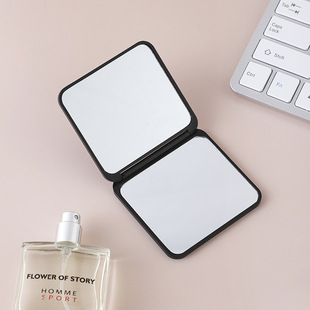 Mirror Folding Makeup Mirror Portable Double-sided Flip Enlargement Square Gift Small Mirror for Students Factory Batch
