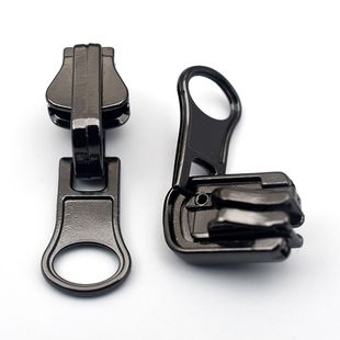 No. 5 Double-Sided Zipper Jacket Double-Sided Zipper Resin Slider Zinc Alloy Bronze Front and Back Resin Double-Sided Zipper Head
