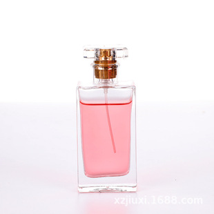 in stock 50ml Square Perfume Bottle Portable Cosmetic Sample Bottles 100ml Press Spray Glass Bottle