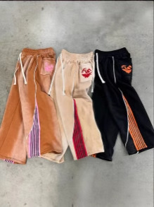 Cross-border Foreign Trade Spring and Autumn New Distinctive Street Stripe Casual Contrast Casual Pants Men and Women All-match Sports Pants