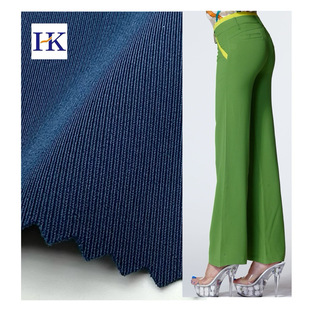 New 100D 40D Twisted Composite Twill Polyester Four-sided Stretch Women's Wide Leg Pants dress Thickened Fabric