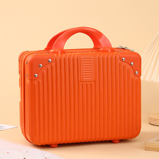Hand Luggage 14-inch Retro Corner Casual Outgoing Portable Suitcase Cosmetic Accompanying Gift Storage Box