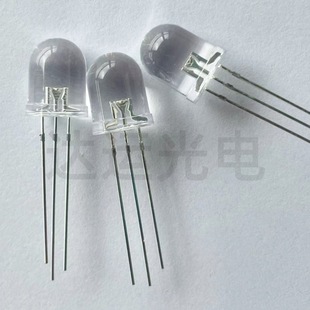 Hot Selling 10mm Full Color Red, Yellow and Green Ultra-Bright Common Anode Led Lamp Bead Rgy Three-Color Led Lamp F10 Round Head and Four Feet