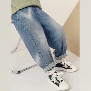 Mixiguo boys' jeans fashionable all-match children's pants cross-border 2023 new spring and autumn children's clothing foreign trade Wholesale