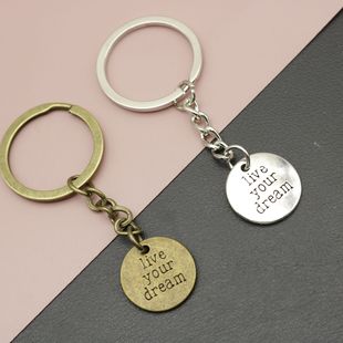 Amazon Xiyin Temu AliExpress Explosions Jewelry Simple live your dream Keychain Pendant