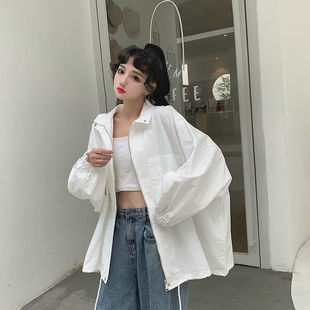 Coat 2022 New Women's Spring and Autumn All-match Student Harajuku Fashion Korean Loose Retro chic Hong Kong Style Top