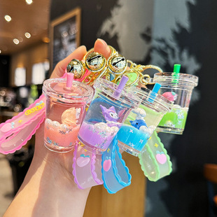 Sanrio Coolomi молочный чай чашка чекан с рисом деликатный милый девушка сердце школьная сумка подвеска маленькие аксессуары
