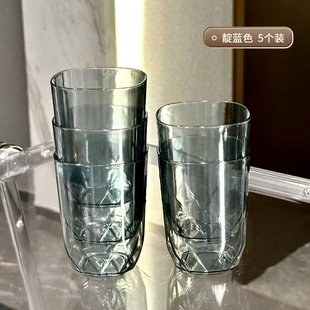 Light Luxury Transparent Cup Household Drinking Cup Buffet Restaurant Juice Drink Cup Drop-resistant Commercial Beer Cup Wholesale