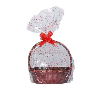 Love bag red heart bag gift fruit bag flower bag heart-shaped transparent packaging bag plastic bag factory direct PV material