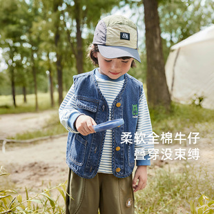 jellybaby boys vest spring and autumn wholesale cotton Denim outdoor vest small and medium children's casual coat