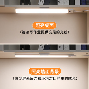Rotatable led eye protection desk lamp reading desk lamp nail-free plug-in hand sweep induction lamp highlight student desk wall lamp
