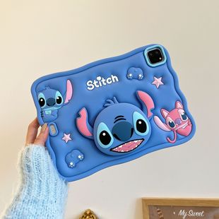 Мультяшный Stidai ipad789 планшетный компьютер силиконовый защитный чехол телескопический кронштейн 10.2 стерео анти-падение подходит