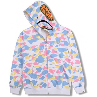 Камуфляжная акула голова обезьяны Bape прилив того же пальто с 3D-принтом толстовка на молнии толстовка для мужчин и женщин