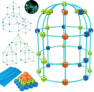 New environmentally friendly ABS multilateral body 4cm changeable beads castle toy building blocks children's outdoor tent game House