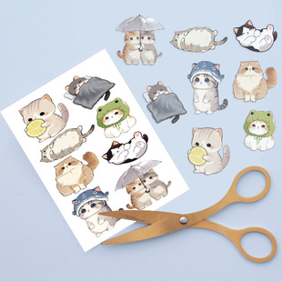 Cross-border New Watercolor Cute Cat Party Tattoo Sticker Girls Arm Tattoo Sticker High-grade Ins Waterproof