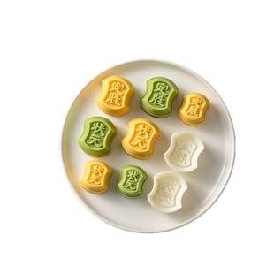 Mung Bean Cake Mold New Style Dim Sum Pressing Moon Cake Yam Baking Hand-pressing Household Stamped Embossing Molding Tool