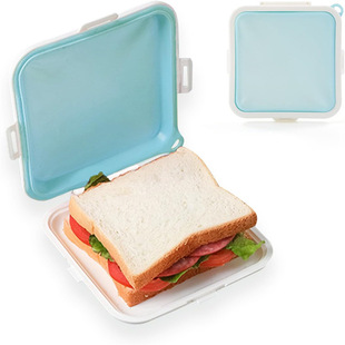 New Sandwich Bread Preservation Storage Box for Office Workers and Students Silicone Portable Lunch Box Can Be Heated and Sealed
