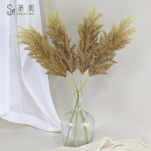 Artificial Wool Planting Sorghum Plastic Flocking Reed Mori Wedding Decoration Fake Flower Artificial Plant Potted Flower Artiment