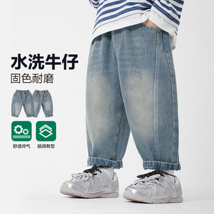Boys' Casual suit Children's Wear Baby's Spring and Autumn Hooded Jacket Jeans Two-Piece Set Spring Fashion