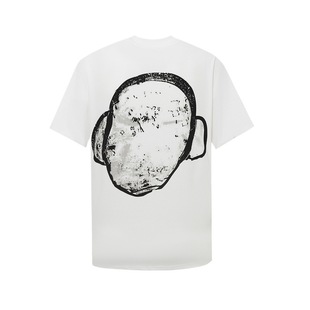 Blutosatire Boxy fit Tee cartoon spoof print beautiful fashion loose long round neck short sleeve
