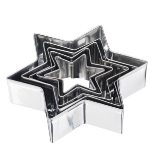 Stainless Steel Biscuit Mold DIY Cake Cookie Cracker Mold Flower Heart Star Mold Baking Printing Mold 20 Piece Set
