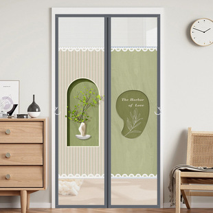 Summer Anti-mosquito Door Curtain New Style Household Magnetic Self-adhesive Velcro Multi-function Window Screen Mesh Door Curtain Universal for All Seasons