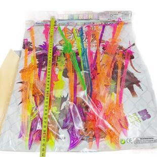 1 yuan 24 into the plastic crystal weapons series students boys popular toys canteen stall hanging board toys