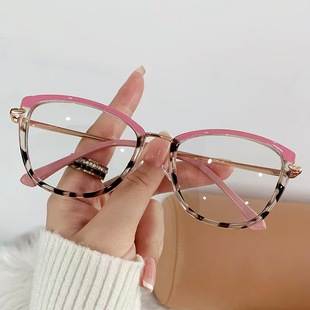 Large frame high-end black frame plain anti-blue light high-end feeling large frame face small anti-blue light flat mirror Korean fashion