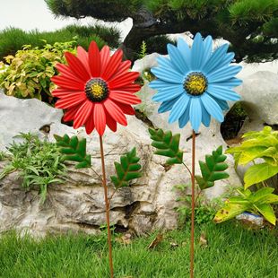 Outdoor garden decoration wrought iron flower pot plug-in Villa courtyard lawn Flower home yard landscape layout
