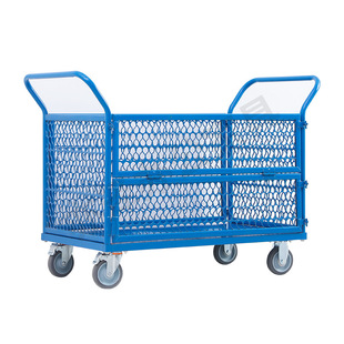 Pull Cargo Foldableing Trolley Fence Grids Distribution Stall Cart Warehouse Framed Workshop Handling Logistics Turnover Cart