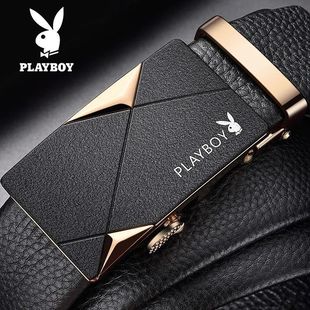 Playboy подлинный мужской ремень ремень ремень молодой человек среднего бизнеса высокого класса корейская версия повседневного сплава автоматическая пряжка
