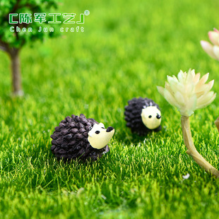Moss micro landscape decoration ornaments hedgehog mother and small hedgehog doll ornaments DIY material wholesale